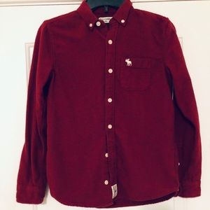 Abercrombie red flannel shirt